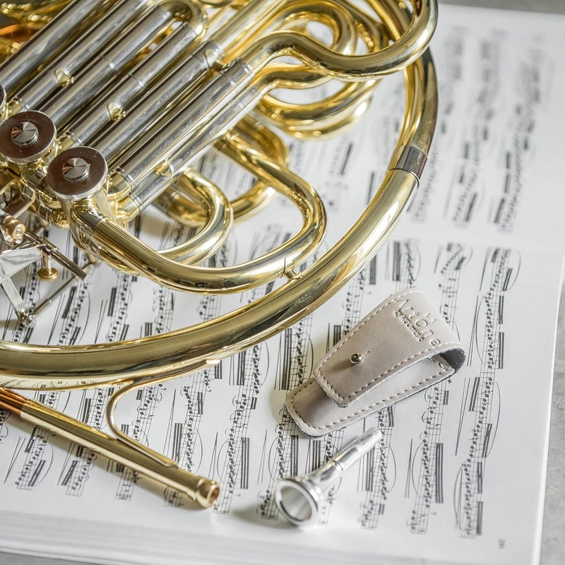 Artone French Horn MOUTHPIECE POUCH Double. Vegan leather carrying bag for Mouthpiece Protection. Mouthpiece Single holder. French horn accessories. French horn player gift (Beige, Mouthpiece pouch Single) - Image 3